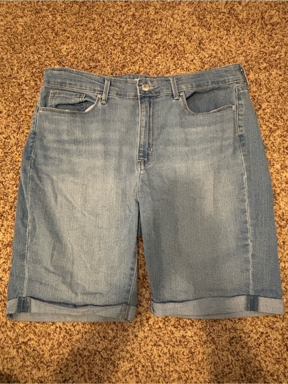 Signature by Levi Strauss Light Wash Denim Bermuda Shorts